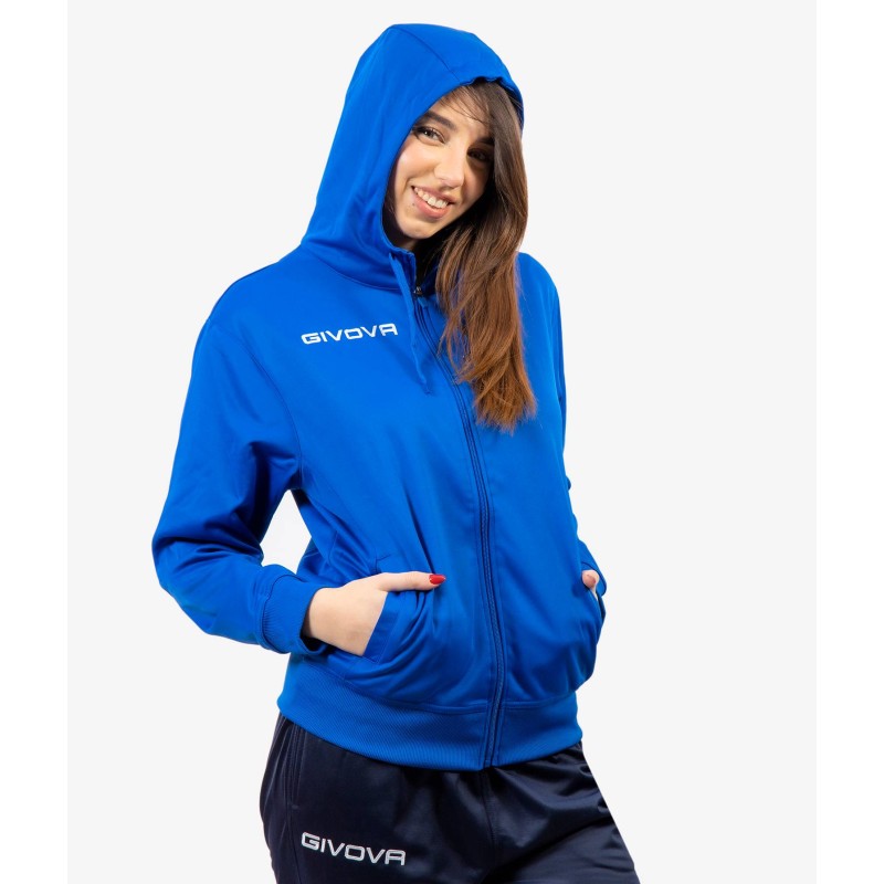 Кофта на блискавці з капюшоном Givova Felpa