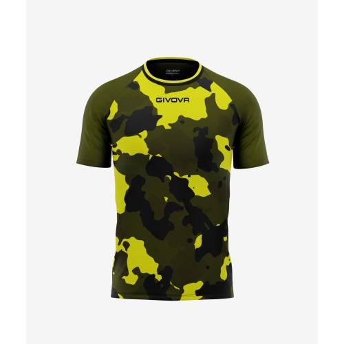 Sportshirt Army MA041 Military Green/Fluo Yellow