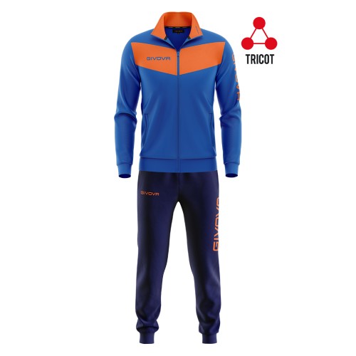 Sportpak 100% triacetaat polyester 220 g/m² Visa Fluo Light Blue/Fluo Orange