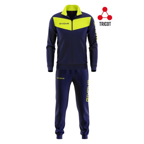 Sportpak 100% triacetaat polyester 220 g/m² Visa Fluo Blue/Fluo Yellow